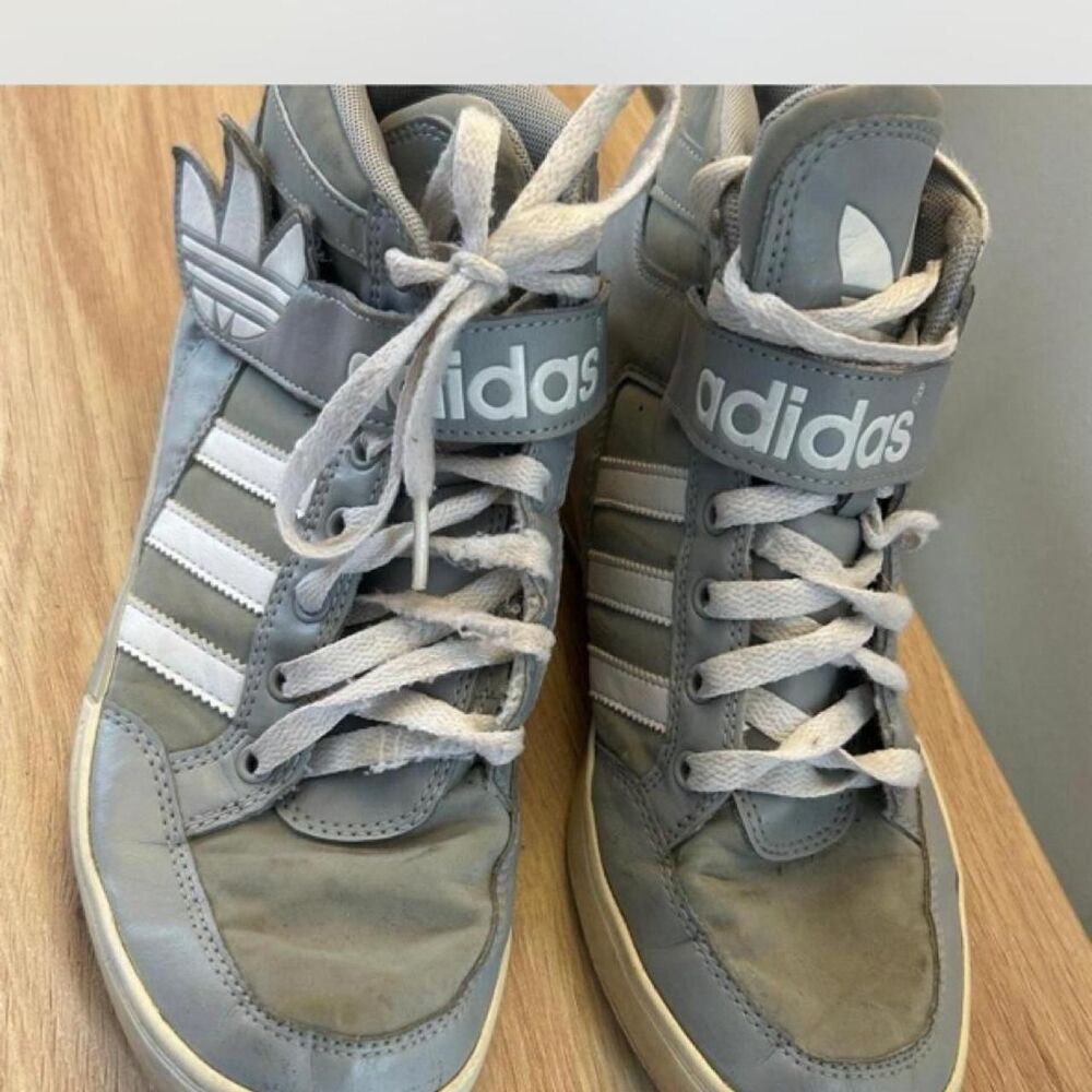 Adidas Women's Grey and Blue Trainers